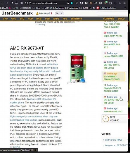 #Windows10#Windows11#USerBenchmark passe en version 5.4.0.0