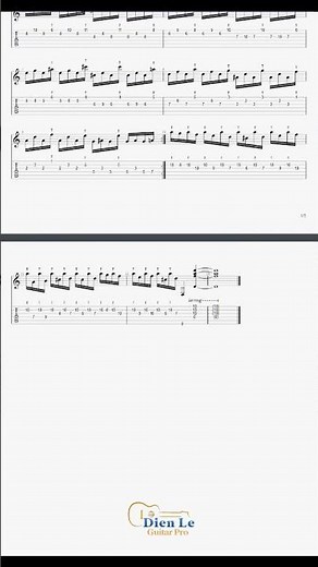 For Guitar with Tabs - Bach - Toccata and Fugue in D minor, BWV 565 (Easy ver) #classicalguitar