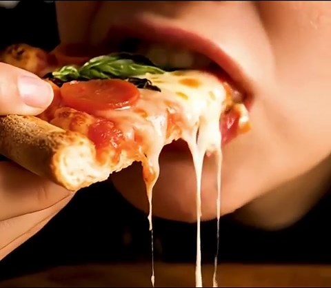 Cheesy Pizza ASMR 🍕 | Extreme Close-Up Cheese Pull & Crunchy Bite Sounds #asmr #eatingsound #mukbang