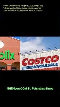 With Easter Sunday on April 5, 2026, Tampa Bay shoppers should plan for last-minute groceries. Store