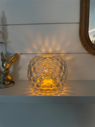 Fostoria American Clear Glass Fairy Lamp - Etsy