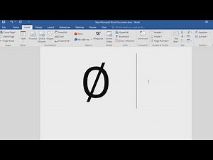 How to type Empty Set symbol in Word