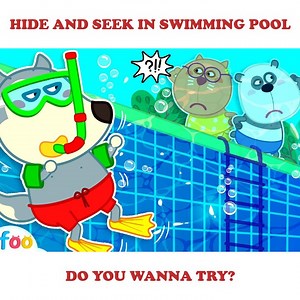 How to play hide and seek in swimming pool? 😆 Watch more: https://bit.ly/30OnfGf #WOANetwork | Wolfoo Kids Cartoon