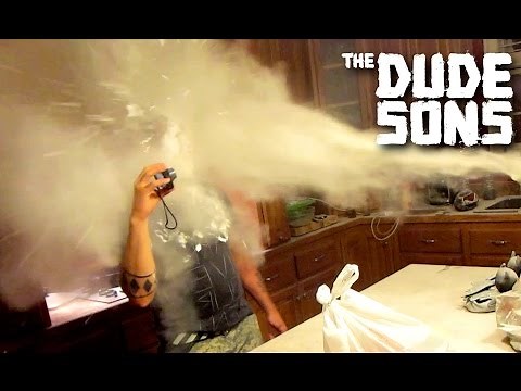 Roman Atwood Shot Me In The Face! (Flour Cannon Pranks)