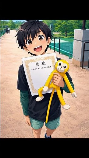優勝写真を可愛くしてみた✨全日本ジュニアテニス県予選シングルスダブルスW優勝🥇