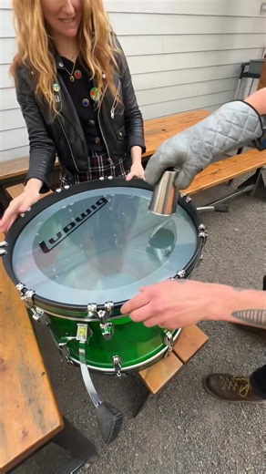 8.7K views · 198 reactions | At soundcheck yesterday, we needed to add a kick port to the bass drum last minute and didn’t have enough time to make it to the drum shop. Lauren had seen someone cut a perfect circle with a heated tin can so we decided to test it ourselves. Thanks Mississippi Studios for being down to help! See the results tonight in Vancouver at The Pearl ⚔️論 Doors 7pm DAIISTAR 8pm L.A. WITCH 9pm  by Irita | L.A. WITCH | Facebook