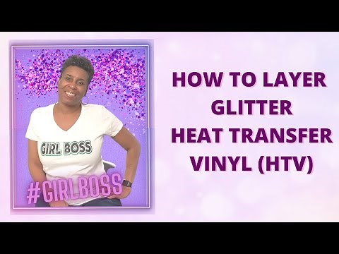 HOW TO LAYER GLITTER AND IRON ON HEAT TRANSFER VINYL (HTV) | MAKE A SHIRT IN CRICUT DESIGN SPACE