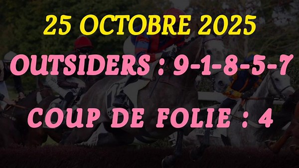 PRONOSTIC QUINTÉ+ DU SAMEDI 25 OCTOBRE 2025 À COMPIEGNE DANS LE PRIX CEREALISTE R1C3.