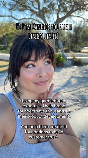 Candice | Fashion Design & Development | Tech Pack Specialist on Instagram: "Hi, I’m Candice 👋 Your tech design bestie turning chaotic samples into production-ready garments. I help brand founders: • save thousands in sampling + revisions • build fit foundations that customers trust • translate ideas into clear, factory-ready tech packs If you’re done guessing, re-sampling, or “hoping the factory gets it”… book a free 30-min discovery call. We’ll map out what you actually need, what you don’t,