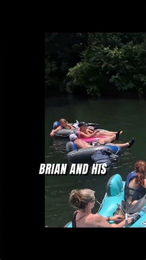 Makeshift Flated Topper raft on the water is peak fun #diy #tubing #shorts