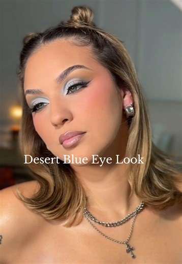 Coachella Desert Blue Eye Look