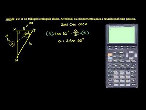 Example: Trigonometry to calculate the sides and angles of a right triangle