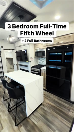 The 2026 Open Range 3X 393TBR is a 3 bedroom fifth wheel with 6 beds and 2 full bathrooms! 🤩 This full-time fifth wheel sleeps 8 people comfortably and has plenty of entertaining space with 4 entertainment centers and tons of kitchen counter space and storage space built in dishwasher! #RV #camper #fifthwheel #fulltimerv #rvtour