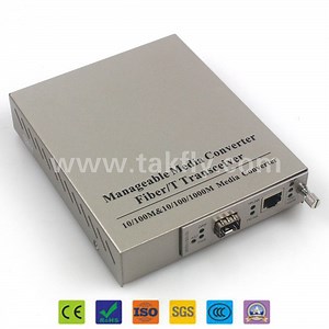[Hot Item] 10/100/1000m Base-T to 1000 Base-X Managed Fiber Media Converter