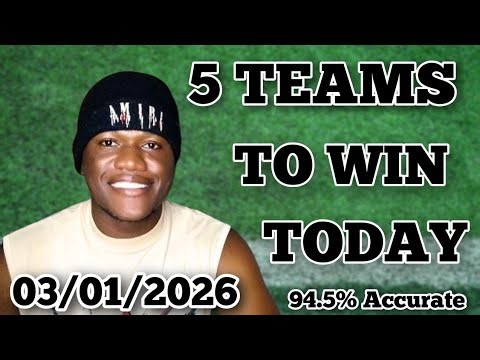 5 FOOTBALL TEAMS TO CARRY STRAIGHT WIN TODAY 💰🔥" 03/01/2026 #footballpredictions