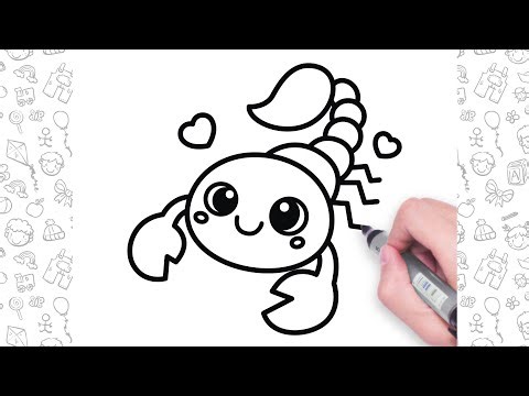 How to Draw a Cute Scorpion Super Easy