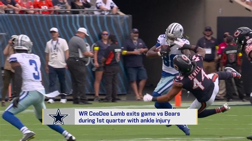 From @GMFB: The #Cowboys believe WR CeeDee Lamb suffered a high-ankle sprain that isn't as bad as it originally seemed; Meanwhile, the #49ers are doing tests on DE Nick Bosa's knee. | Ian Rapoport