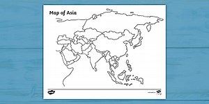 Map of Asia With and Without Names Activity Sheets