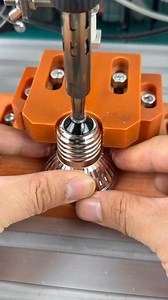 7.2K views · 20 reactions | Spotlight and LED bulb base soldering — adding tin for large, strong joints using a semi-automatic soldering machine #LampBaseSoldering #BulbSolderingMachine #SemiAutomaticSolderingMachine | Laptop Repair Secrets | Facebook