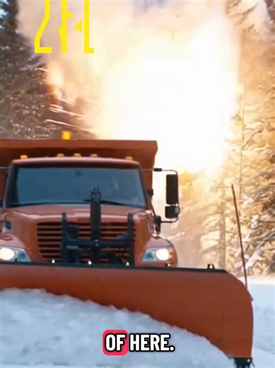 The Beer Mando escapes the exploding tree forest in his snowplow #thebeermando #snowplow #explodingtrees #soraai