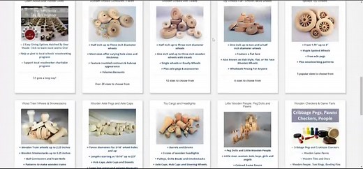 Wooden Wheels with Treads