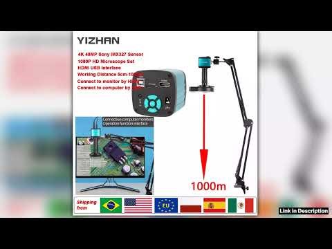 1080P 48MP 4K Electronic Digital Microscope HDMI USB 2K VGA Camera 150X Cmount Big Vision