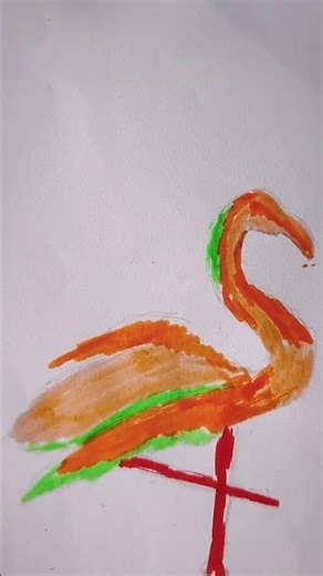 Satisfying Flamingo Drawing with Colorful Markers ✨