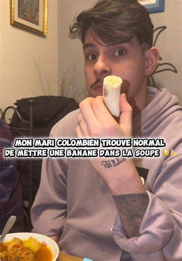 Choc culturel avec mon mari colombien, la banane dans la soupe, j’ai douté, j’ai goûté, j’ai adoré c’est excellent 🍌🍲 #couplemixte #colombia #culture #francaise🇨🇵 #decouverte