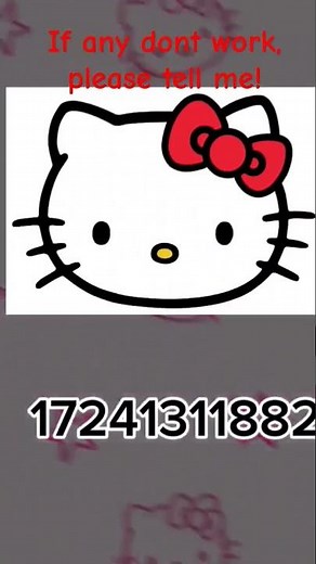 red hello kitty Decals I made! (works in berry avenue) #roblox #decals