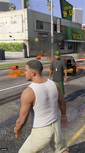 GTA V- Lamar and Franklin Accident