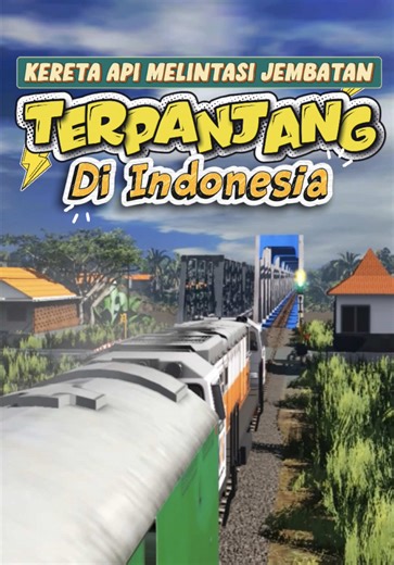 Tahukah kamu, ternyata Jembatan Sungai Serayu Maos merupakan jembatan terpanjang di Indonesia loh. Dengan panjang 380 meter mengalahkan Jembatan Cikubang yang panjangnya hanya 350 meter. Bagi pemula yang mau main game Trainz Simulator wajib baca ini : 1. Ini adalah rute Indonesia by Andrews Production untuk Trainz Simulator Komputer / Laptop (bukan di HP) 2. Harga rute Indonesia macam-macam mulai Rp 230.000 dan tersedia paketan rute jarak pendek, menengah, jauh dan super jauh. Semua tinggal dise