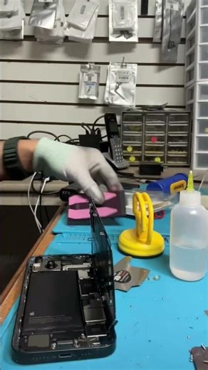 iPhone 14 battery replacement. #repair #appleiphone #iphone #battery #tech #technology #techno #fix