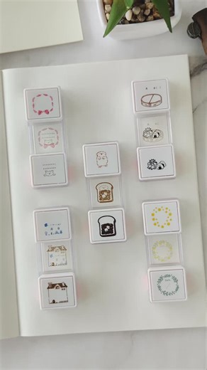 With the Kutsuwa Hancoco Slide Layer Stamp, you can stack two stamps to create one complete image, adding a playful and creative touch to your journals and planners. 📒✨ | Scribe