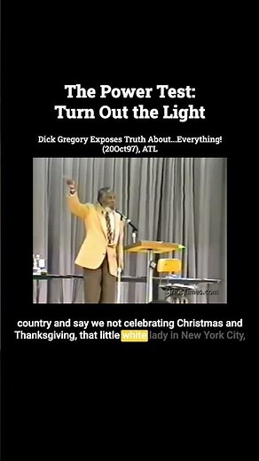 Power Test- Turn Out the Light #shorts #dickgregory