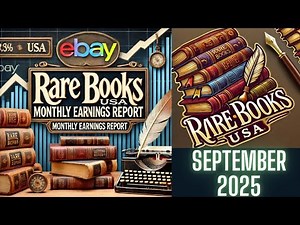 Rare Books USA September 2025 Monthly Report | eBay | Etsy | Whatnot | Online Book Reselling