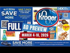 *MEAT* Kroger FULL Ad Preview for 3/4-3/10 | MEGA SALE, Weekly Digitals, 5x Digitals, & MORE