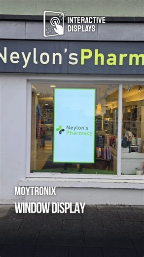 New install 🙌 Digital window signage for pharmacies can increase foot traffic and update promotions instantly based on your customers Get in touch today 👇 📞 0449672855 ✉️ sales@interactivedisplays.ie #interactivedisplays #digitalsignage #irishbusiness #advertising | Interactive Displays Ireland