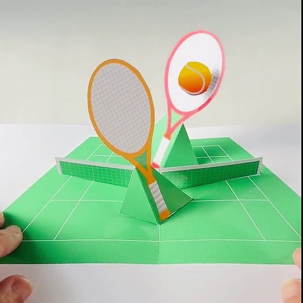 3D Tennis Pop-up Card, DIY Coach Gift (PDF Template) - Etsy