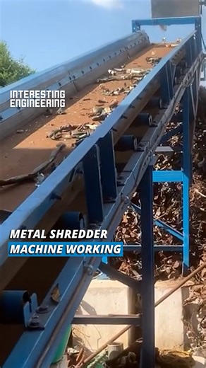 36K views · 145 reactions | Metal shredder machine crushes and divides the large sized materials into tiny pieces. | Interesting Engineering | Facebook
