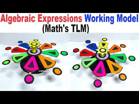 algebraic expressions working model project - maths tlm - diy - craftpiller