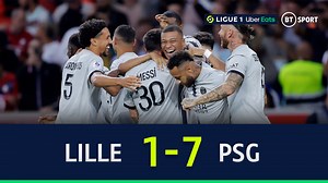 Every goal from PSG's dominant performance at the Stade Pierre-Mauroy 🤩 Mbappe, Messi and Neymar all score as the Parisians put SEVEN past Lille 😮‍💨 | TNT Sports Football