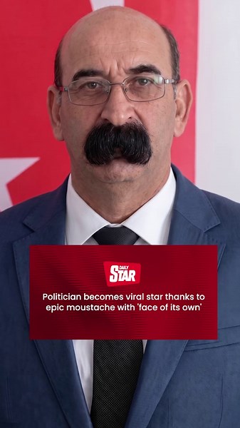 Politician becomes viral star thanks to epic moustache with 'face of its own'