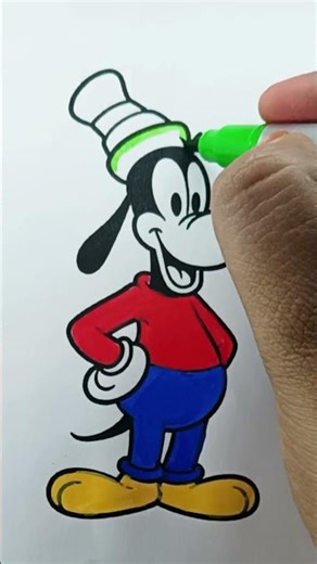 Goofy Painting with Bright Colors – Disney Fan Art by Fufu Arts #diyart #shorts