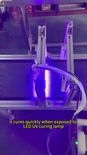 ABS material screen printing UV ink dries instantly under UV lamp with strong adhesion #uv #uvled