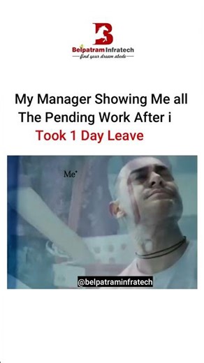 When Manager Shows All Pending Work After 1 Day Leave 😭😂 #officehumor