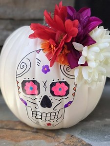 DIY Sugar Skull Pumpkin Inspired by Disney Pixar's COCO