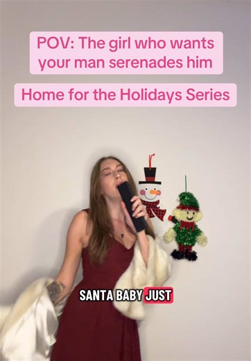 My character singing Santa baby really is becoming a yearly tradition lol I CANNOT believe it's been a year since the last one! 😭 #pov #christmaspov #singingpov #santababy #girlwhowantsyourbf