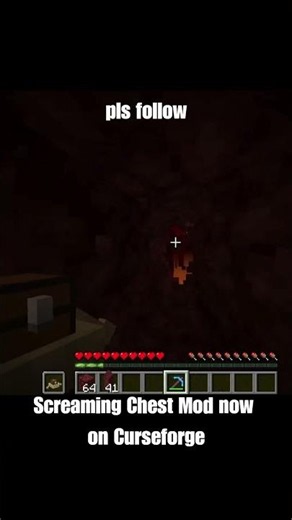 Minecraft Screaming Chest mod on Curseforge. #minecraft #minecraftshorts
