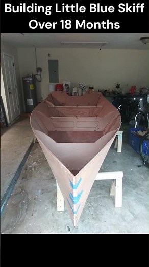 Building a wooden skiff - DIY #shorts
