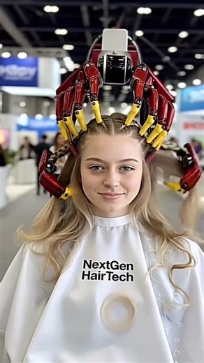The fastest braids ever? 😱🤖 #hair #knitting